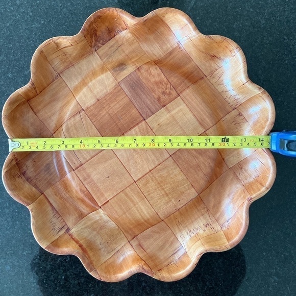 Vintage Wood Weave Platter/Charcuterie Board - Picture 3 of 3